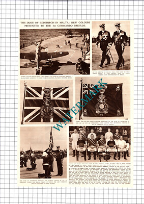 3rd Commando Brigade Malta Duke Of Edinburgh Hemming - 1952 Cutting / Print