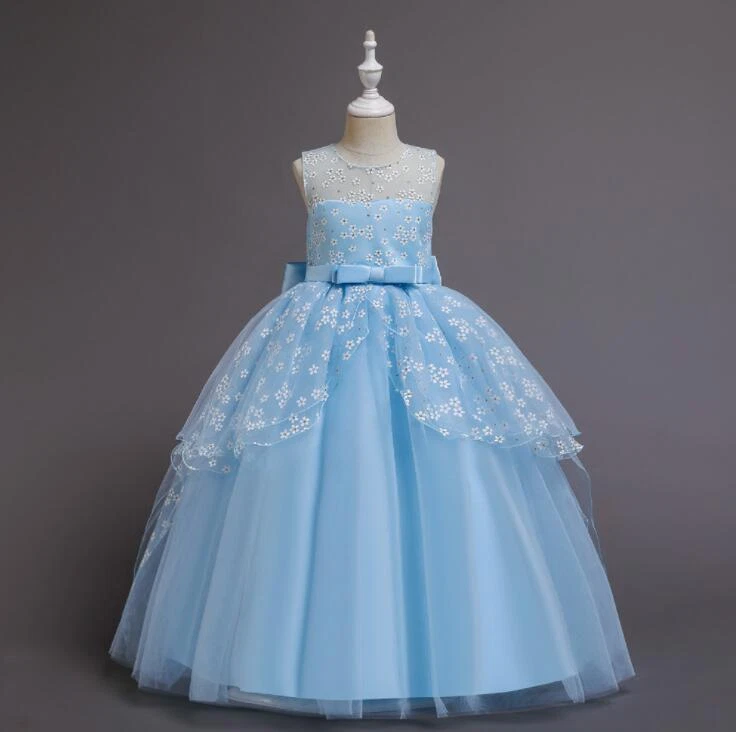 EINCcm Ball Gown Dresses for Girls, Kids Princess Dresses Sequin Bowknot  Birthday Party Wedding Gown for Toddler Kids Baby Girl, Light Blue,8-16  Months - Walmart.com