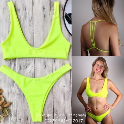 yellow and green bikini