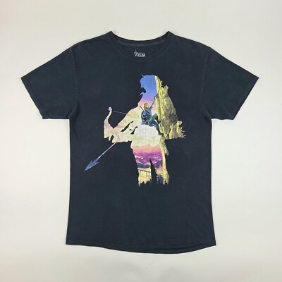 The Legend Of Zelda T Shirt Mens Medium Breath of the Wild Video Game Promo Link
