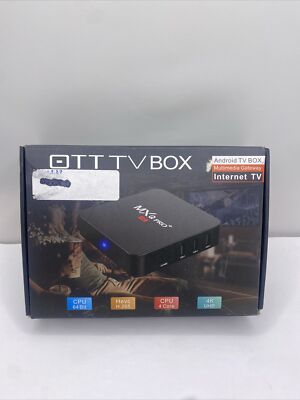 MXQ Pro+Android TV Smart Media Streamer Box & Power Adapter