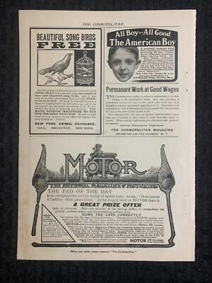 1904 MOTOR MAGAZINE 6.5x9'' Automotive PRINT AD A Great Prize Offer
