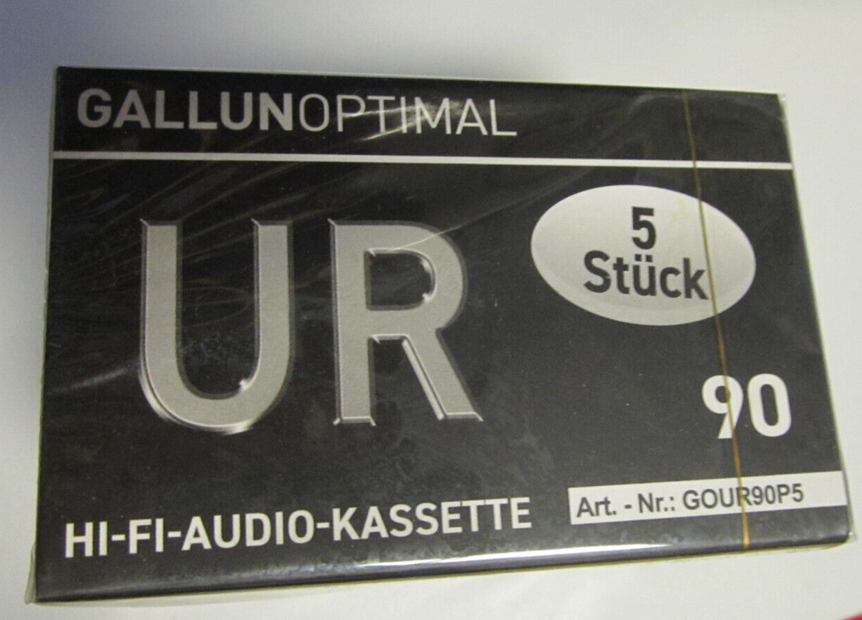 Gallunoptimal Ur90 Audiokassetten 90 Min. Leerkassetten Neu 5er Pack