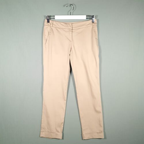 NAF NAF Pantalones Elásticos para Mujer 36 Beige Calce Regular Pierna Recta Puños  - Imagen 1 de 12