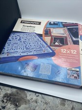 Fiskars 12x12 ScrapBoss Embossing System Tray, Stencil Set, Styli, Booklet