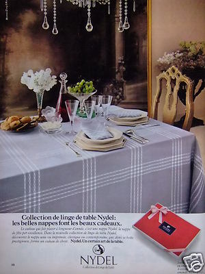 WERBUNG 1978 NYDEL SAMMLUNG TISCHWÄSCHE AUS ZITRONE VON TERGAL - ADVERTISING