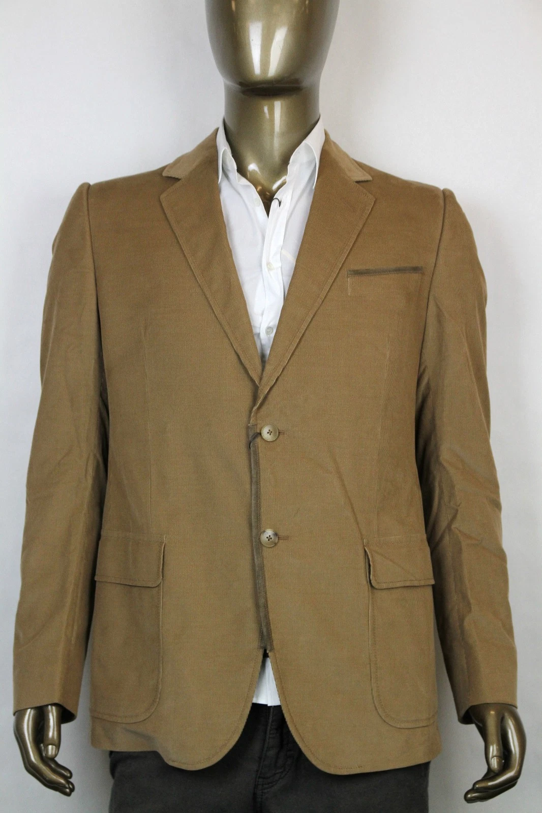 Nuovo Blazer Gucci Camel Fine Velluto a coste Marsiglia 304864 2602