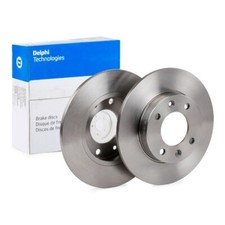 Image of Genuine Delphi BG3653 Rear Brake Disc Set 247mm for Citroen Peugeot