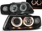 Headlights for Audi A3 2000 2001 2002 2003 VR-1107 Angel Eyes Headlamps Black