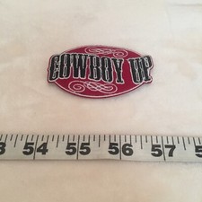 Cowboy Up Old Style Western Embroidered Iron On Patch New