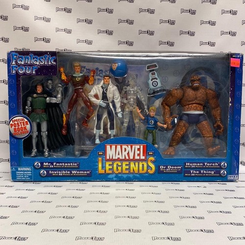 ToyBiz Marvel Legends Fantastic Four | Mr. Fantastic | Invisible Woman | Human T