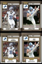 (2) 2024 Panini Instant Kerby Joseph/Jack Fox ALL-PRO 1/101 SP Lions #23 & #26