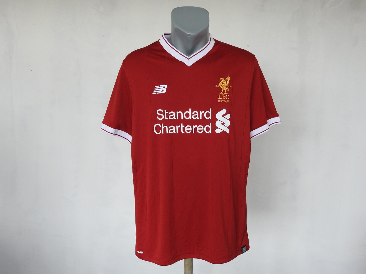 Liverpool FC Home Jersey New Balance Red Shirt Size L The