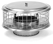 Round All Fuel After-Market Replacement Chimney Cap - Stainless Steel