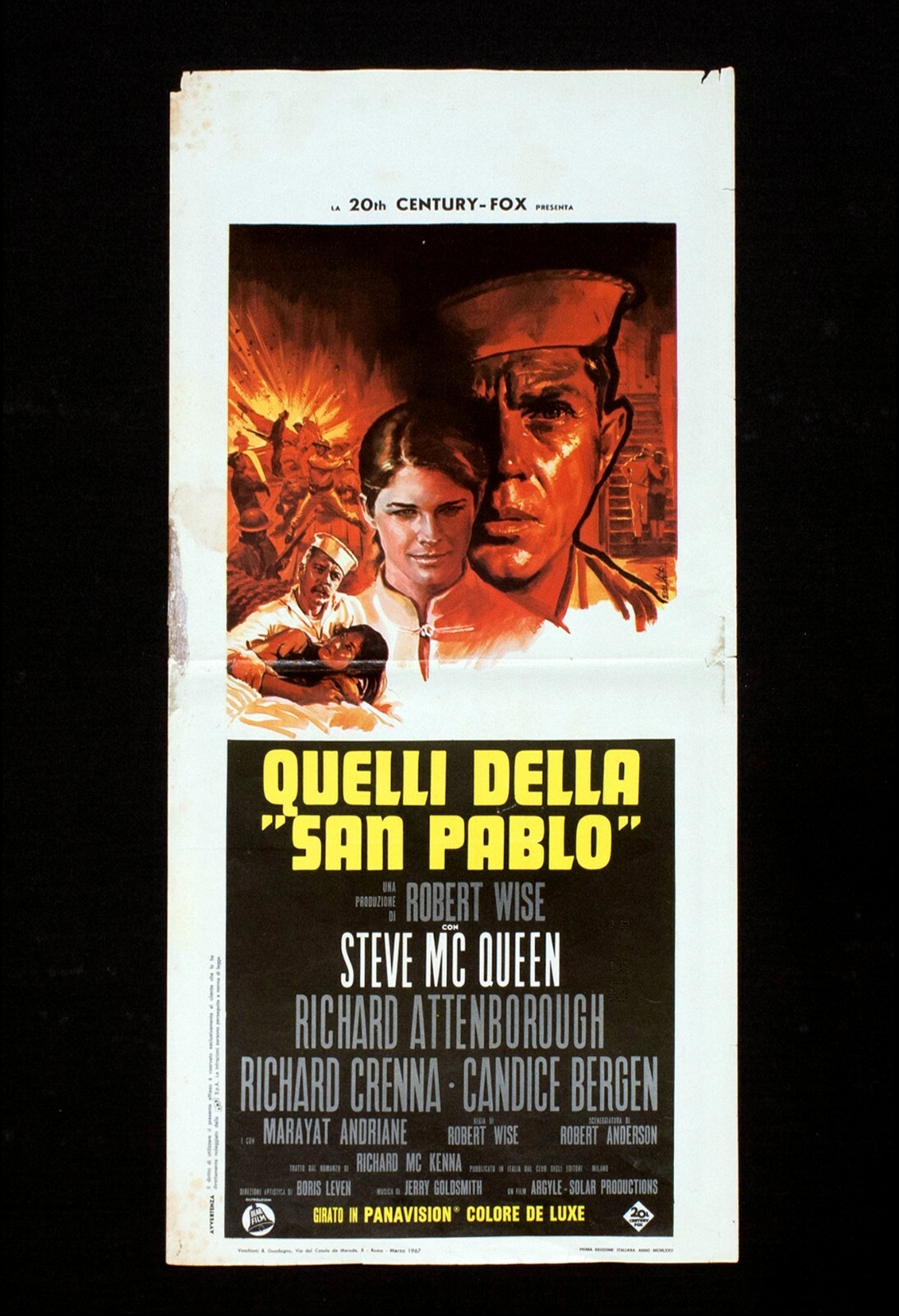 Locandina originale film Quelli della San Pablo (1967) - Regia di Robert Wise