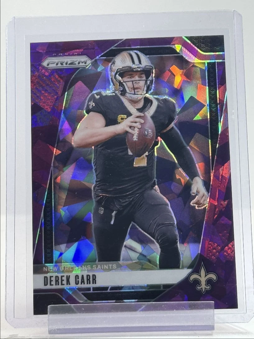 DEREK CARR 2024 PANINI PRIZM NFL FOOTBALL PURPLE ICE SAINTS /225 Q1787