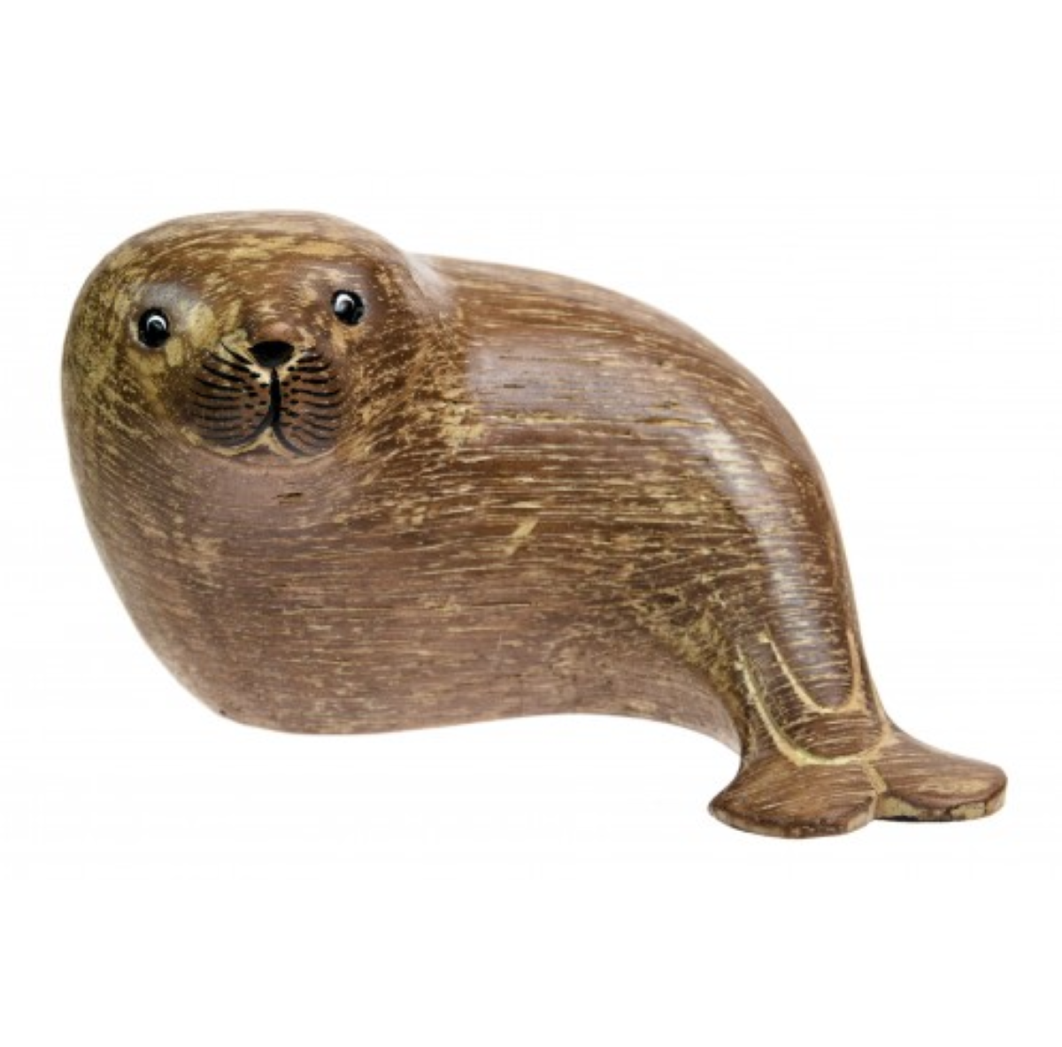 Wooden Hand Carved Seal Ornament by Quay Traders Rustic Homeware Accessory