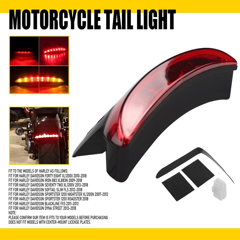 Motorcycle Rear & Brake Light Assemblies for Motor Trike Softail