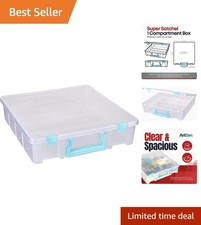 Portable Clear Craft Storage Case with Secure Closure - Perfect for Supplies