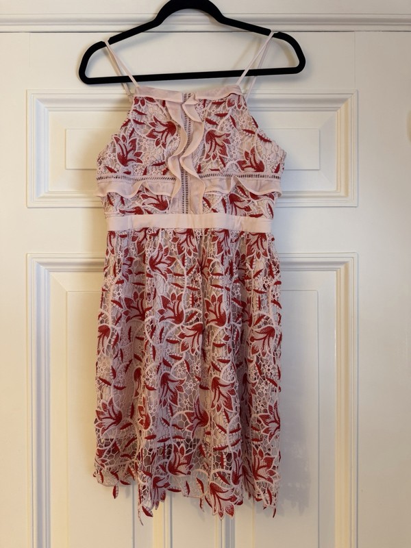 Bardot Junior girls cotton lace pink dress, size US 16