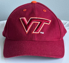 VIRGINIA TECH HOKIES Ball Hat Embroidered/Raised Design, Adult one size fits all