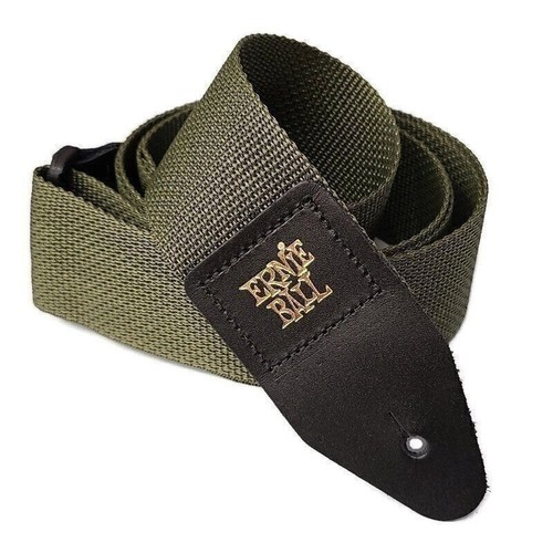 Ernie Ball Polypro Guitar Strap Leather Tab Acoustic Electric Black Red and More - Afbeelding 9 van 39