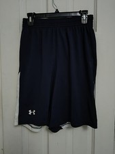 Under Armour Shorts Mens Medium M Gym Navy Blue Stretch UA B1
