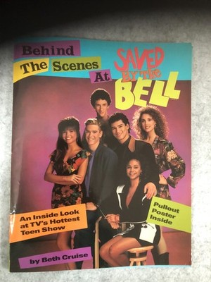1992 Behind The Scenes At ''Saved By The Bell'' Book With Poster Still Attached!!
