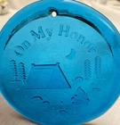 Blenko Glass Suncatcher “On My Honor” Boy Scouts Blue Round 2024 WV Gift Collect
