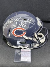 Dan Hampton Signed Authentic Full Sized Bears Helmet Inscribed. JSA COA