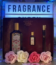 GUCCI FLORA GORGEOUS GARDENIA 100ml EDP INTENSE GIFT SET *FREE* SPECIAL DELIVERY