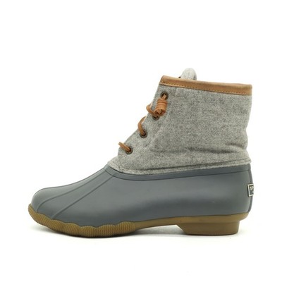 Sperry Damen STS82475 Stiefeletten Grau Wolle-Mix Knöchelhoch Duck Boots EU 38