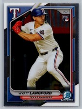 2024 Bowman Chrome #71 WYATT LANGFORD RC Rookie Rangers