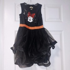 Disney Jr, Minnie Kids Halloween Tulle Tank Dress, S 6/6X , Pre-owned Excellent