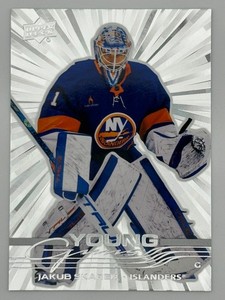 2025-26 Upper Deck Young Guns Outburst Silver Jakub Skarek Rookie #244 New York