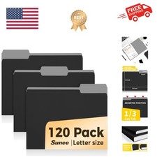 File Folders, 120 Pack Manilla Folders 8.5 x 11, 1/3 Cut Tab for Easy Labelin...