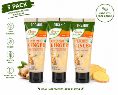 Simply Nature Stir-In Paste Ginger- 2.8oz- Pack of 3