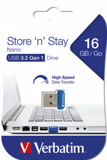 Image of Verbatim 16GB Store n Stay Nano USB3.2 Gen 1 USB Drive