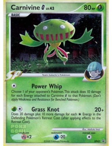 Carnivine G DP42 Black Star Promo 2009 Pokemon Diamond and Pearl Holo LP