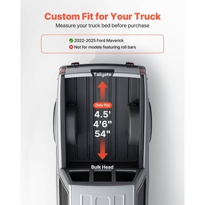 Soft Roll-Up Truck Bed Tonneau Cover, Compatible with 2022-2025 Ford Maver