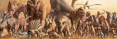 Puzzle (1000 T.) Dinosaurier Collage (Eurographics) Neu/Ovp-image