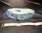 Polished and Dyed Blue Agate Slice with Quartz From Brazil — photo 3