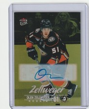 2024-25 Fleer Ultra Rookies Olen Zellweger Gold Rainbow Foil Autograph #08/10