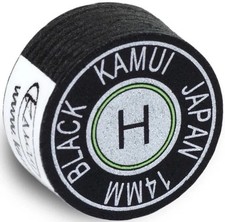 KAMUI BLACK POOL CUE TIP HARD HARDNESS - 14MM - BRAND NEW FREE SHIPPING