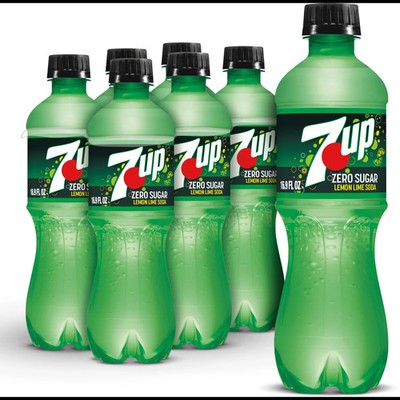 Caffeine Free Zero Sugar Lemon Lime Soda Pop, 16.9 fl oz, 6 Pack Bottles
