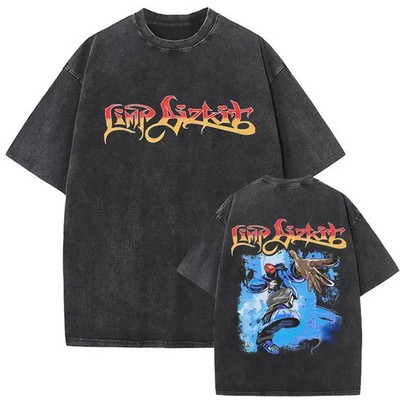 Retro Limp Bizkit Album Vintage Washed Cotton Graphic T-shirt