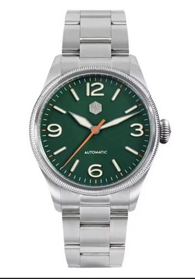 San Martin 38.5mm Automatic NH35 Sapphire Green Dial
