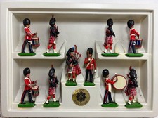 Scots Guards 10pc 1981 Band Set  W Britain Soldiers Made 1990 England Figures