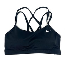 Nike Women's Black Strappy Low Impact Sports Bra Size M Support AQ8686-010