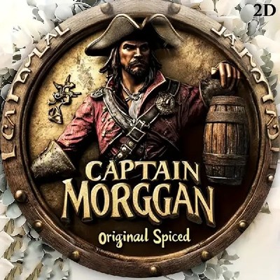 Blechschild rund Captain Morgan Deko Nostalgie Vintage Metallschild TEL2299